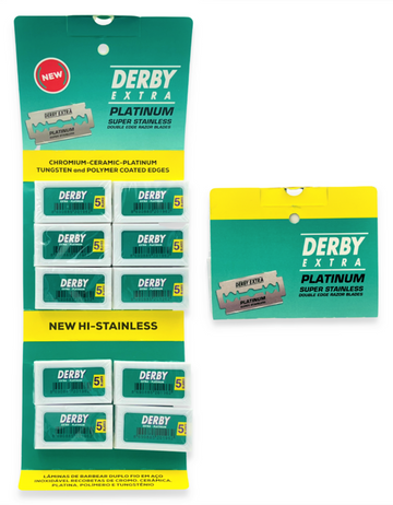 DERBY EXTRA Double Edge Razor Blades (Value Pack) 10 packs of 5pcs